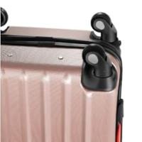 Juego de 3 Maletas Rígidas de Plástico ABS y 1 Neceser, Tamaños XL-L-M, Set Maletas Viaje con Ruedas de 360º Extraíbles, Cerradura de Combinación, Asas Laterales y Asa Telescópica - rosa - details 4