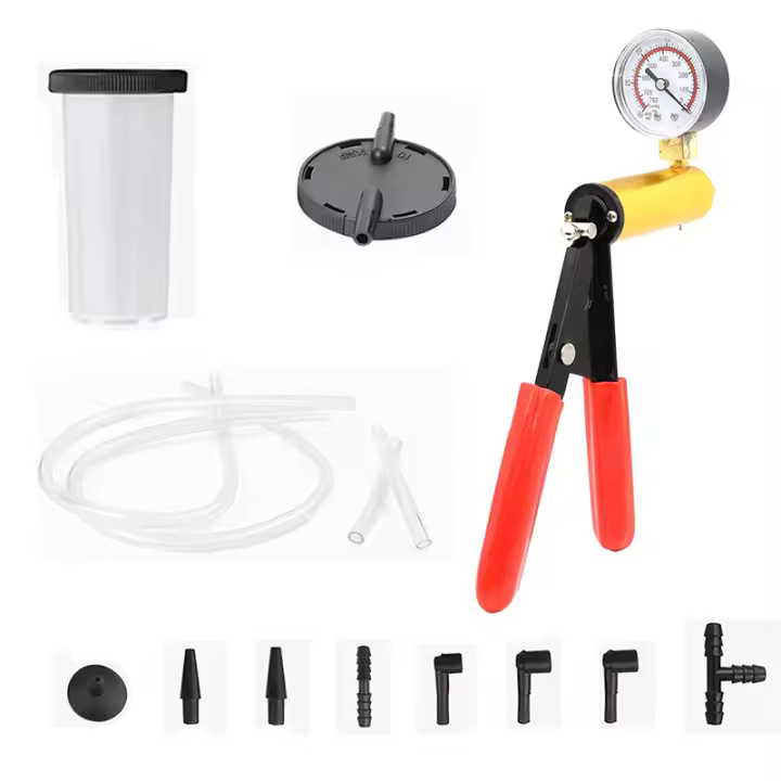 Kit De Prueba De Bomba De Aspiración Portátil Para Motocicleta Y Automóvil Herramienta De Sangrado De Frenos Y Embrague Con Adaptadores - 1
