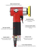 HIFESON Máquina De Pulido Y Gruñido Pneumático Eccentrico 90° Para Metal Y Madera Herramientas Motorizadas Para Pulir Coche Set De Polidor De Alta Calidad Para DIY En El Hogar - details 4