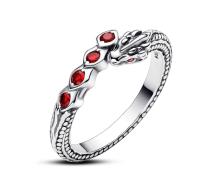Anillo de Plata de Ley PANDORA de Juego de Tronos DE LA Casa del Dragón con las incorporaciones de Cristal Rojo. Incluye Caja de Joint original. (Por favor, confirma Tu Talla antes de realizar el pedido). - details 1