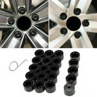 Juego De 20 Cubiertas Para Juego De Luces Negras De Tornillos De Rueda +4 Tipos De Bloqueo Para Coche Golf 30 X 21.2mm Plástico Antirros Seguro Para Tornillos De 17 Mm - details 0