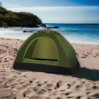 COSHANO Tienda de Campaña Tipo iglu Impermeable Acampar, Camping, Carpa Verde con Bolsa de Transporte (6 Personas) - details 1