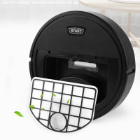 Robot aspirador inteligente multición 3 en 1, aspirador Fuerte de barrido recargable para Limpador del Hogar, Negro - details 1