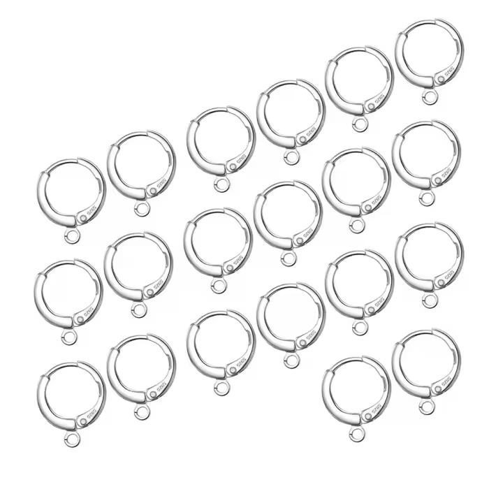 20PCS Componentes De Moda Para Pendientes En Plata De Ley 925 Con Marcado Joyería Accesorios Para Manualidades DIY - 1
