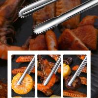 Pinzas De Barbecue De Acero Inoxidable Antideslizantes Para Cocinar Portable Para Picnic Tweezers De Sándwich De Carne Pinza Para Ensalada Y Pan Adecuadas Para La Cocina - details 1