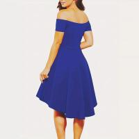 Vestido Midi Asimétrico De Hombro Descubierto Para Mujer Elegante Y Cómodo Estilo Casual Corte Ajustado Transversal Versátil Para Todas Las Estaciones - details 3