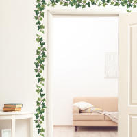 Pegatinas De Pared Verde Hoja De Vinado DIY Decoración De Hogar Para Sala De Estar Dormitorio Estudio Material PVC Estilo Moderno - details 0