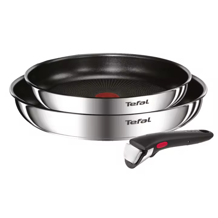 Juego de 2 Sartenes Tefal Ingenio Emotion, Sartén 22 y 26 cm, mango intercambiable, Antiadherente, Revestimiento Titanio, Thermo-signal, Ahorra espacio - 1