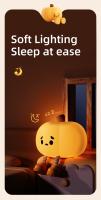 Lámpara De Noche De Calabaza Halloween En Silicona Suave Luz Segura Para Decoración De Habitación Timable Y Ajustable Regalos Para Niños Y Bebés - details 2