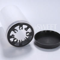 Copa De Limpieza Para Pinceles De Arte De Uñas SWEET TREND Con Soporte Para Bolígrafo De Limpieza De Uñas Plástico Negro Y Blanco Accesorio Para Salones De Manicura Y Uso Doméstico - details 1