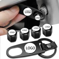 4pcs Accesorios De Rueda De Coche Metálicos Con Válvula Y Herramientas Para Volkswagen BMW Toyota Honda Mercedes Audi Nissan - details 7