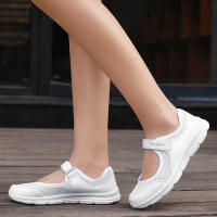 Zapatillas De Mujer Blancas Transpirables ZapaWomen Moda Casual Zapatos De Trabajo Planos Con Mesh Superior LIZUXIE - details 2