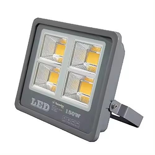 150W FLOODLIGHT LED FOCO PROYECTOR LED PARA EXTERIORILUMINACIÓN DECORACIÓN 2000K LUZ AMARIA IP66 GRIS - 1