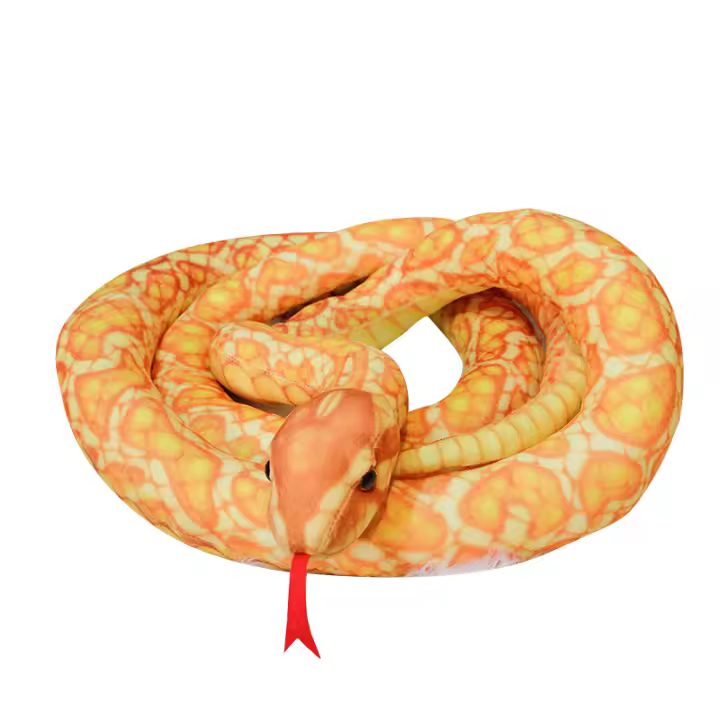 Juguete De Peluche Grande Serpiente Python Simulada 110/160CM Cojín Peluche Cobra Boa Regalo Para Niños Decoración Del Hogar Material Coton PP Unisex - 1