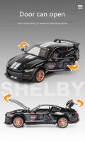 Ford Mustang Shelby GT500 1:24 Coche De Deportes De Aleación Modelo Diecast Luz Y Sonido Simulación Regalo Para Niños - details 9