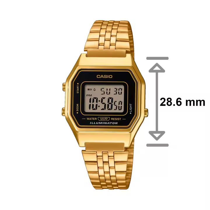 Casio Reloj Vintage LA680WEGA-1ER Mujer Dorado Resistente Al Agua - 1