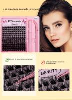 Kit de pestañas postizas de racimos: Juego de extensiones de pestañas de volumen ultra denso con aplicación de calor segmentada. - details 9