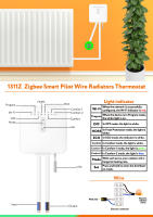 Termostato Inteligente ZigBee Tuya Para Calentador De Radiador Con Monitoreo De Electricidad Ecowatt Control Remoto Alexa Google Soporte Para Cable Piloto - details 2