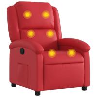 vidaXL Sillón de masaje reclinable cuero sintético Negro, Crema, Marrón Sillon Dormitorio Sillon Comodos Silla Relax Sillón Sofá - details 2