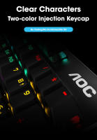 Teclado Mecánico GK410 De 104 Teclas Panel Metálico Luz RGB Verde Negro Té Juegos Completo Sin Impacto Para Computadora - details 21