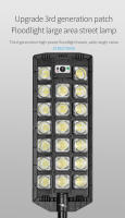 Lámpara De Pared Solar LED Con Sensor De Movimiento PIR Luz Solar Para Callejón Control Remoto 3 Modos Para Jardín - details 6