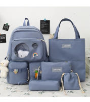 Mochila Escolar Para Niñas Teenager 5 Piezas Set Con Gran Capacidad Y Varios Bolsillos Canvas Resistente Y Versátil Para Viajes Y Estudio - details 9