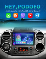 Podofo Radio de coche Android 2 Din para Citroen Berlingo 2015 2016 2017 2018 Carplay 8+128GB AI Voice WIFI+4G DSP GPS Navegación Multimedia Reproductor de Video - details 0