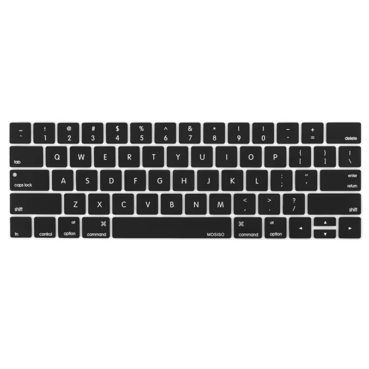 Cubierta De Teclado Ultrafina Para MacBook pro 13" Y 15" (Modelo :A2159 A1706 A1707 A1989 A1990) Con Barra Táctil En Inglés Material De Silicona Resistente Al Polvo Y Agua - 1