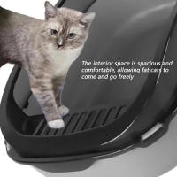 Caja De Arena Para Gatos Semi-cerrada Desmontable Anti-salpicaduras Gran Capacidad No Adhiere Película Plástica Para Mascotas Apto Para Gatos Y Gatitos - details 2