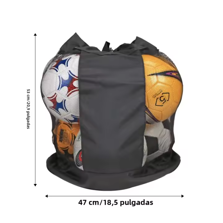 Bolsa De Deporte Grande Con Red Para Baloncesto Fútbol Voleibol Resistente Y De Gran Capacidad Para Almacenamiento De Balones - 1