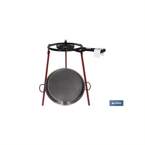 Cofan Kit Paellera Acero 46cm + Quemador Gas 40cm + Patas Cuadradas - 1
