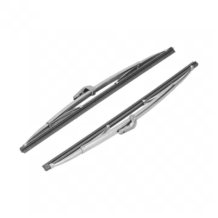 Limpiaparabrisas Delantero Universal De Acero Inoxidable Pulido Plata 30.48cm Para Coche Limpiaparabrisas De Coche Conjunto De Lamas De Limpieza - 1