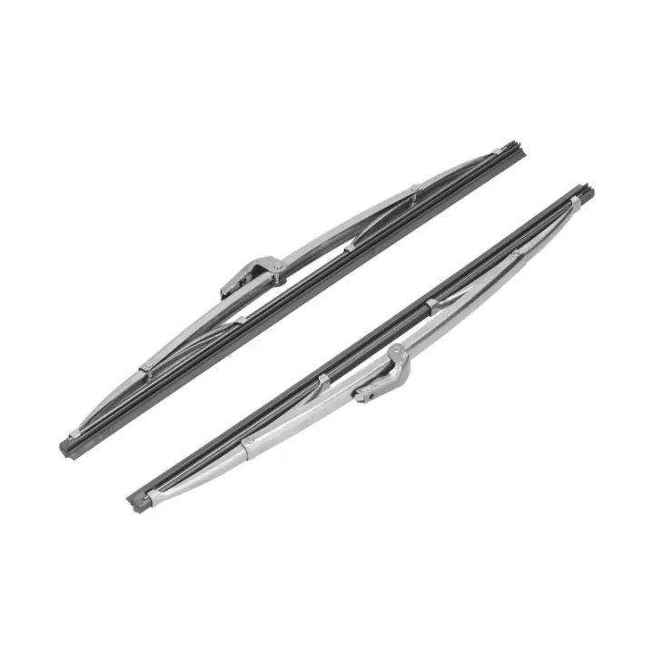Limpiaparabrisas Delantero Universal De Acero Inoxidable Pulido Plata 30.48cm Para Coche Limpiaparabrisas De Coche Conjunto De Lamas De Limpieza - 1