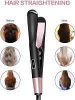 Plancha y rizador del cabello de 2 in 1 con revestimiento de cerámica y un visor LED con niveles de temperaturas que pueden rondar desde los 130ºC a los 230ºC para un acabado profesional - details 1