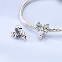 Encantos De Borla De Corazón Rosa En Plata 925 Encantos De Bolas Para Pulseras Originales DIY Joyería Accesorios De Moda Para Mujer - details 10