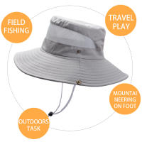 Sombrero De Pescador Panamá Unisex Verano Protección UV Con Pico Ancho Impermeable Y Secado Rápido Malla Transpirable Protección De Cuello - details 1