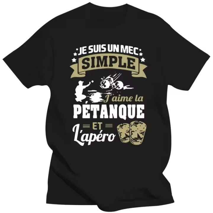 Camiseta De Algodón 100% Para Hombre Con Estampado Humorístico De Petanca Y Pétrea Camiseta Casual De Verano Sin Capucha Manga Corta Tallas S a 3XL - 1