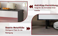 150x35x89. Aparador de Diseño de Mármol Negro de 5 cm with Espacio de almacenamiento Abierto, 4 bolsos E iluminación LED, Marco metálico Resesto y antiinclinación, muebles de almacenamiento Elegantes in Cocina, Sala de estar - details 2