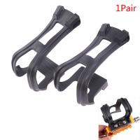 Paquete De 1 Par De Clip De Tela Para Bicicleta Ultra-Ligero Negro Accesorios De Ciclismo Clips De Pie De Pedal Medio Con Tornillos Para Montañas - details 0