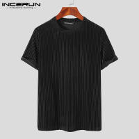 Camiseta Estilo Casual Para Hombres INCERUN Tees De Moda Con Cordón Cuello Redondo Estirable Tallas S-3XL Para Fiestas Y Mostrados - details 11