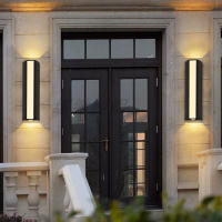 Luz De Pared Larga Exterior Impermeable Moderna Con LED Iluminación De Bandeja IP66 Jardín AC 85-256v Decoración Exterior - details 5