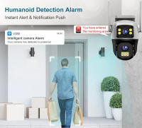 Cámara IP 4K 8MP Doble Lente Exterior Impermeable 360° Detección Humana Vigilancia De Video Seguridad CCTV Protección PTZ Cámara 4G - details 4