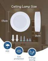 Ked Lámpara de Techo LED Startelectric Plafón 12W 1020LM 6500K - details 1