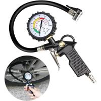 Manometro Presion Neumaticos, 220 PSI Manometro Digital , Medidor de Presión de Neumáticos con Manguera y Acoplador para Motocicleta, Bcicleta y Coche - details 0