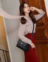 Bolso De Hombro Negro Para Mujer De Cuero PU Color Sólido Bolso Cruzado Mensajero Monedero Mano Bolsos De Moda - details 5