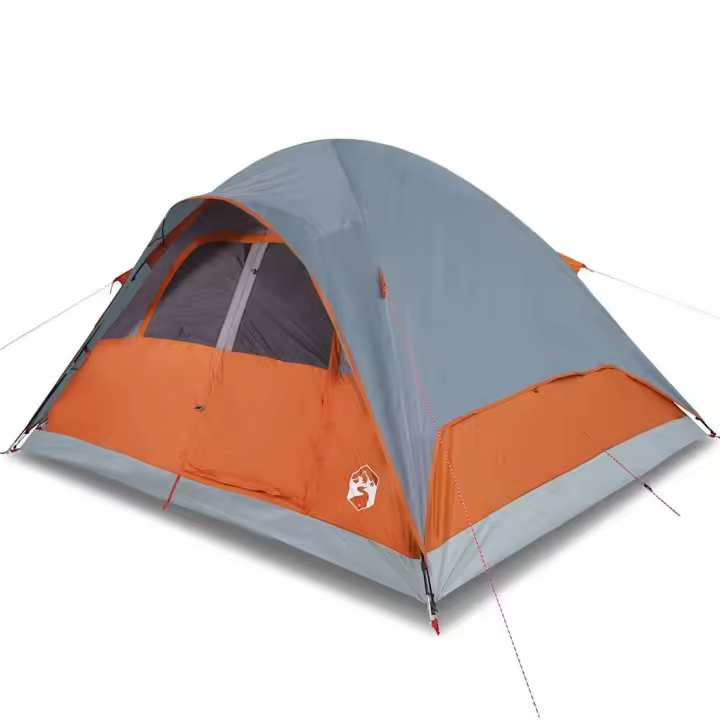 vidaXL Tienda familiar con cúpula para 6 personas impermeable naranja - 1