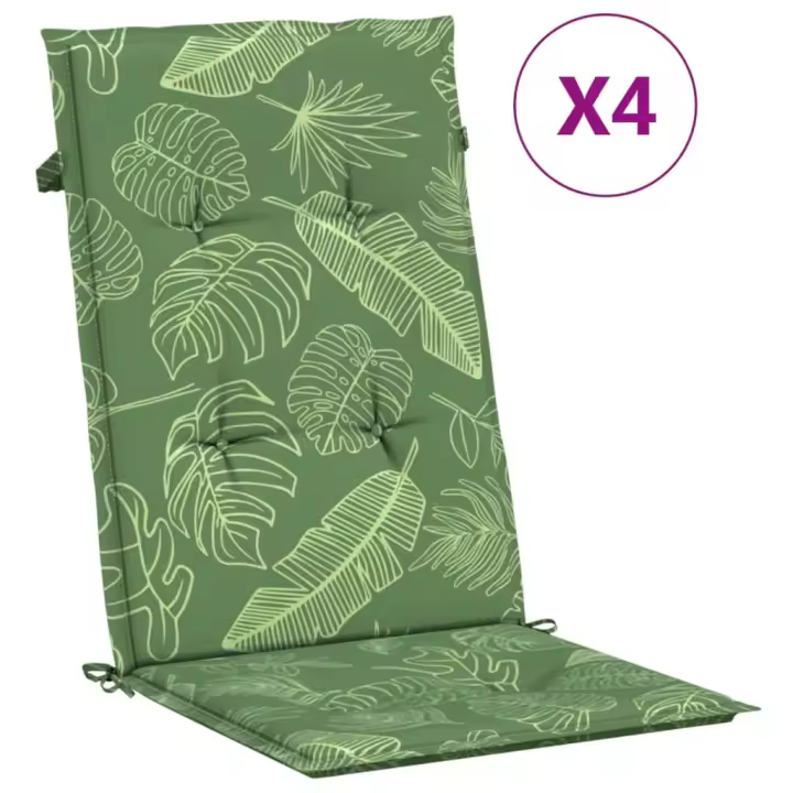 4 UDS lienzo estampado de Hojas - 1