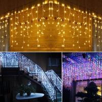Luces De Navidad LED 4x0.6m Cadena De Luces De Fairy Para Exterior Patio Decoración De Fiesta De Navidad Luces De Jardín - details 4