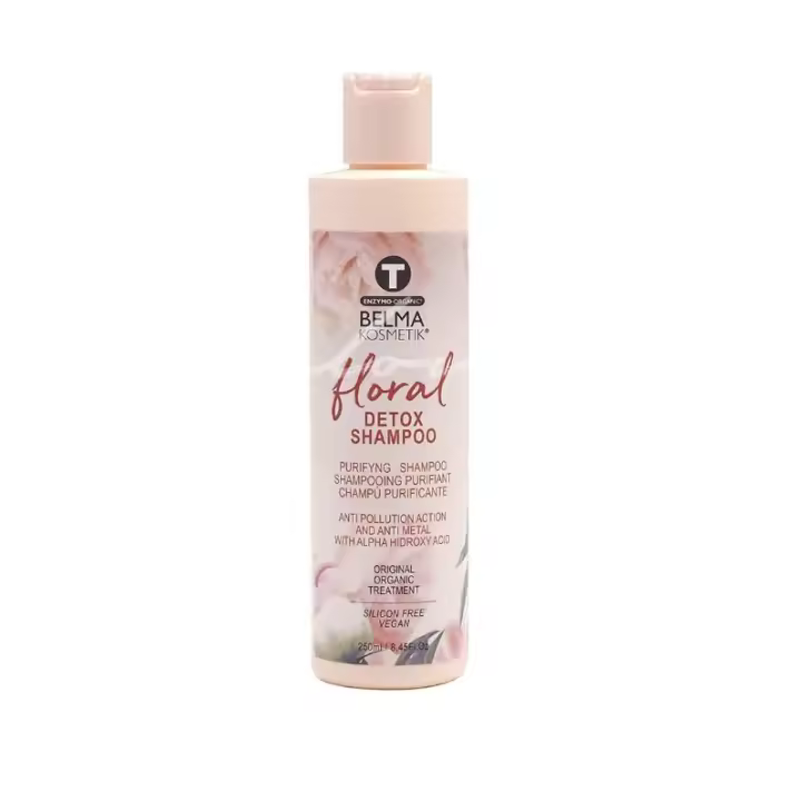 Champú Detox Floral Purificante Anti Polución Belma Kosmetik - Cuida y purifica tu cabello desde la raíz hasta las puntas, elimina la polución y mantiene el cabello purificado - 1