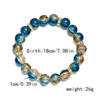 Pulsera De Vidrio Colorido Para Hombres Y Mujeres 10mm Pulsera De Bolas Redondas Accesorios De Joyería Regalo Nueva Colección - details 4